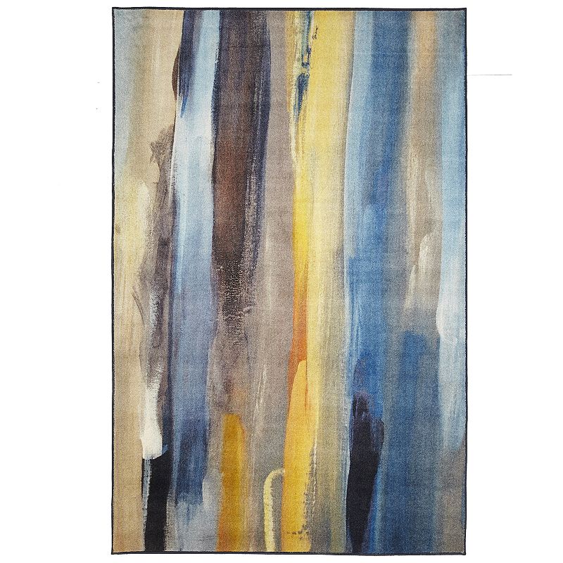 Mohawk Home Brush Strokes Water Area Rug, Blue, 8X10 Ft