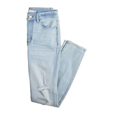 Juniors' SO® High-Rise Destructed Skinny Jeans