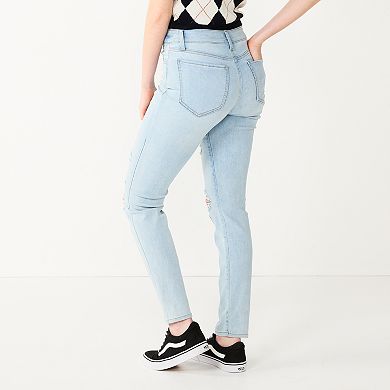 Juniors' SO® High-Rise Destructed Skinny Jeans