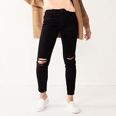 Black ripped jeans clearance juniors