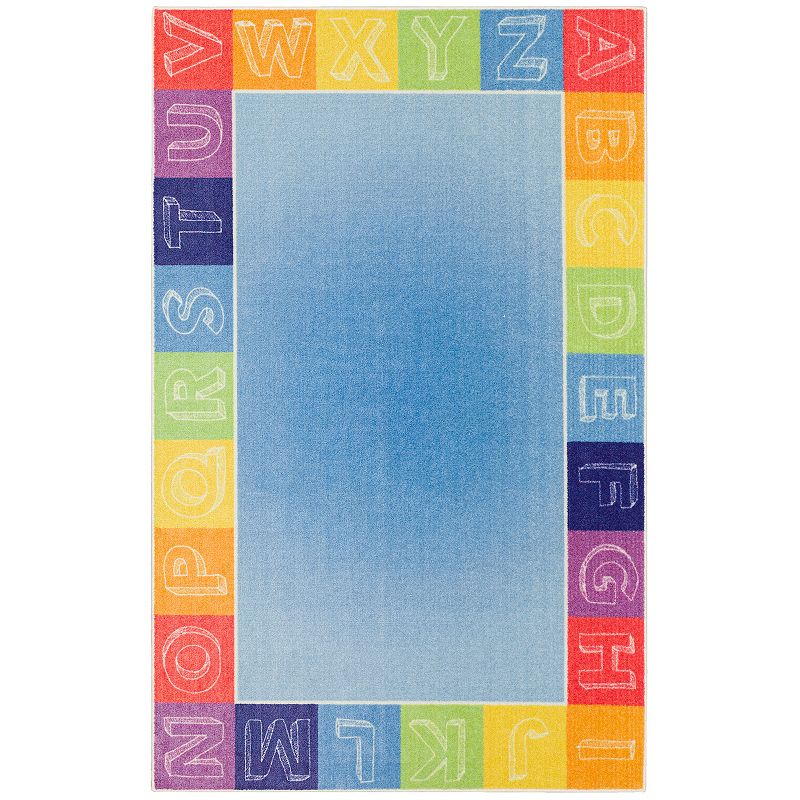 Mohawk® Home Kids Alphabet Border Rug, Blue, 5X8 Ft