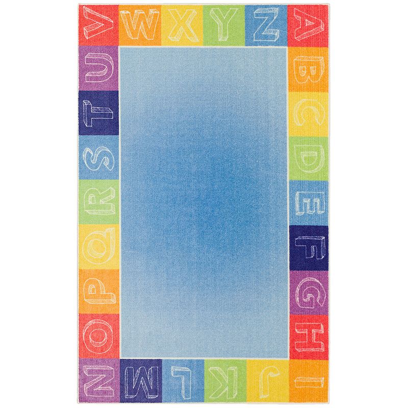 46942696 Mohawk Home Kids Alphabet Border Rug, Blue, 8X10 F sku 46942696