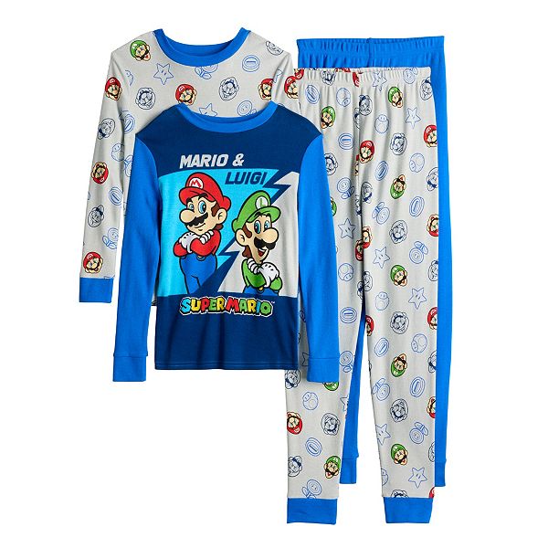 Super Mario And Bowser Boys Pajama Set Size 10