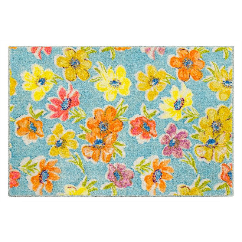 Mohawk Home Scatter Blooms Area Rug, Blue, 8X10 Ft