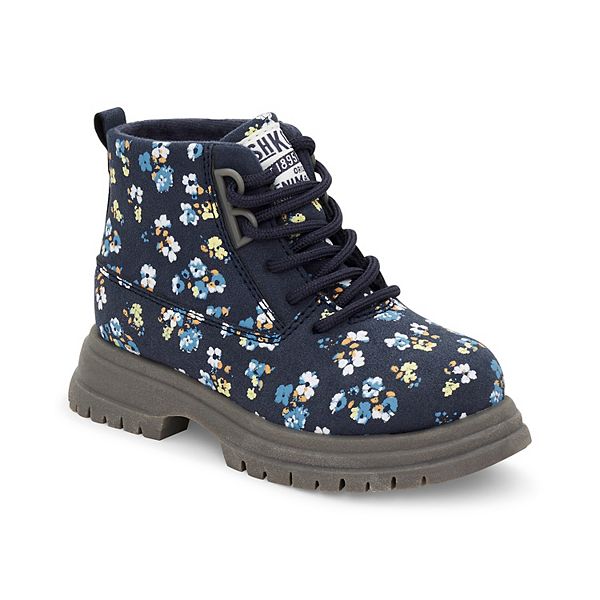 OshKosh B'gosh® Ziomo Girl's Floral Print Laceup Hiker Boots