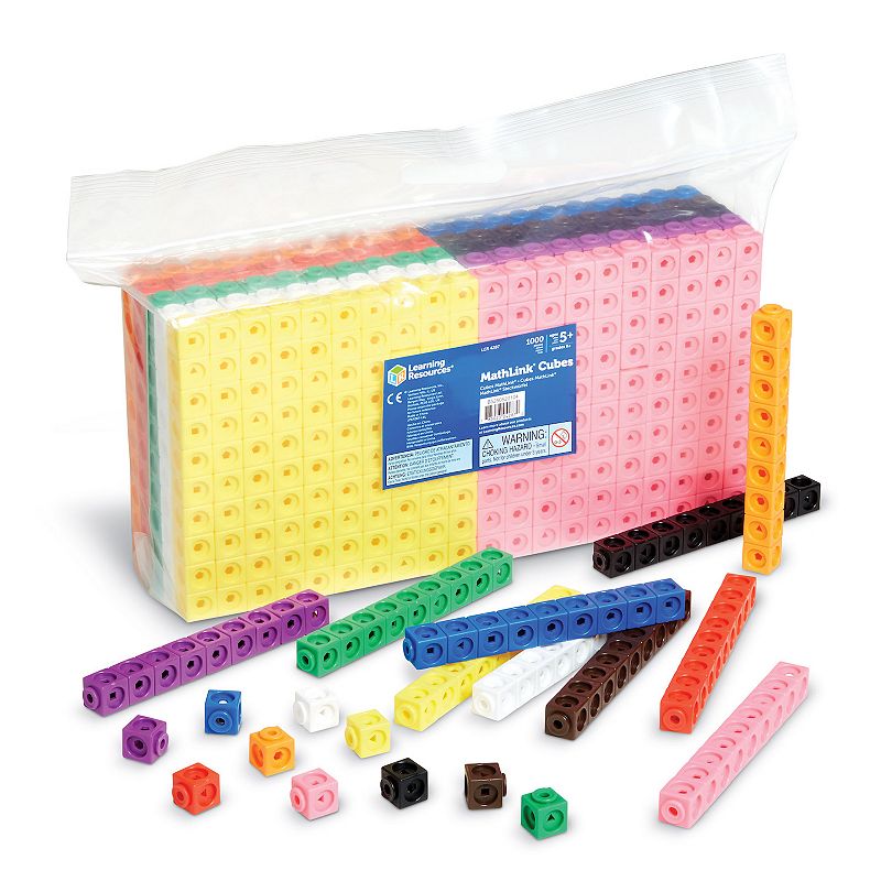 Learning Resources MathLink Cubes Set of 1000 Learning Toy, Multicolor
