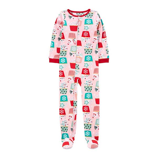 Girls 4-14 Carter's Cupcakes Fleece One-Piece Footed Pajamas