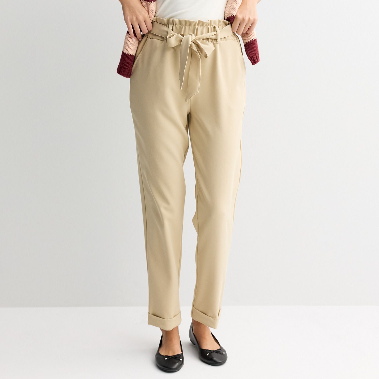 Juniors' SO High-Rise Paperbag Waist Pants, Girl's, Size: Medium, Basswood