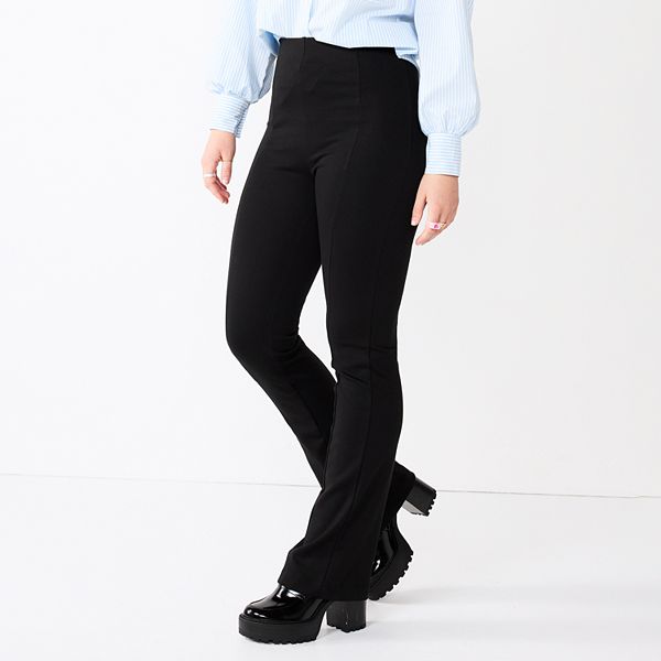 Juniors' SO® High Rise Ponte Flare Pants