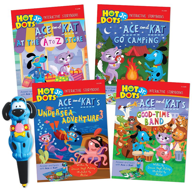 Educational Insights Hot Dots Jr. Interactive Storybooks 4-Book Set with Ac