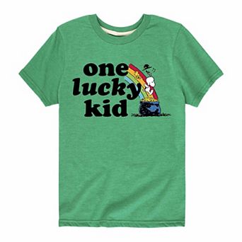 Boys 8-20 Peanuts One Lucky Kid Rainbow Graphic Tee