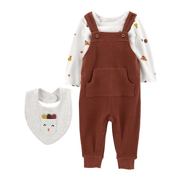 Baby Boy Carter s Thanksgiving Tee Coveralls Bib Set