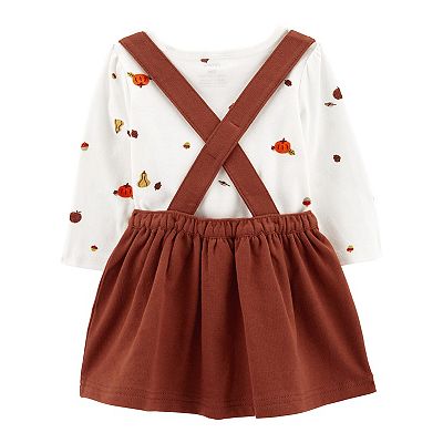 Baby Girl Carter s Autumn Gourd Tee Acorn Jumper Headwrap Set