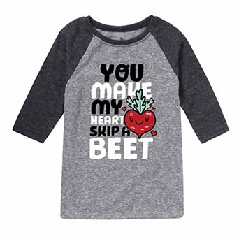 Boys 8-20 Make My Heart Skip A Beat Graphic Raglan Tee