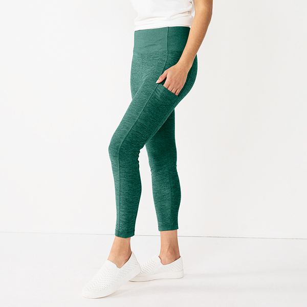 Sonoma Goods for Life Solid Green Leggings Size 2X (Plus) - 52