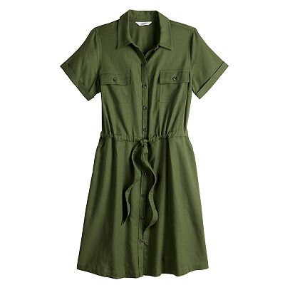 Women's Croft & Barrow Utility Shirt Dress