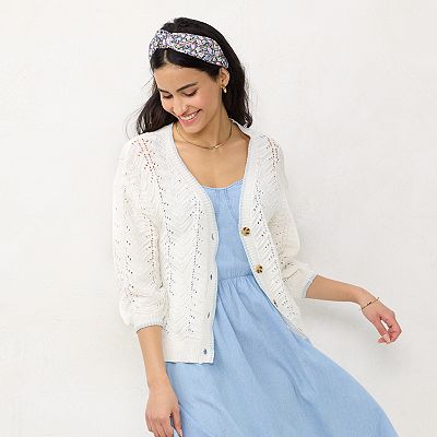 Kohls white cardigan clearance