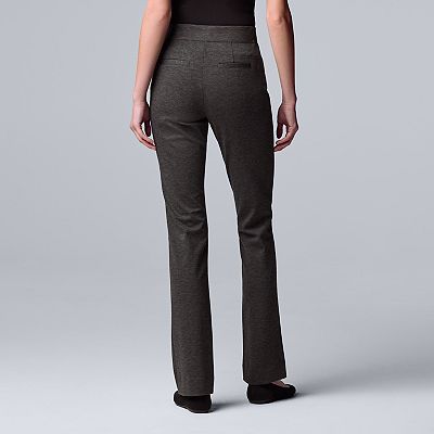 Women's Simply Vera Vera Wang High Rise Pull-On Ponte Bootcut Pants
