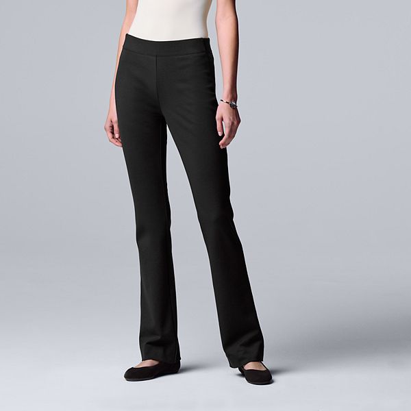 Women's Simply Vera Vera Wang High Rise PullOn Ponte Bootcut Pants