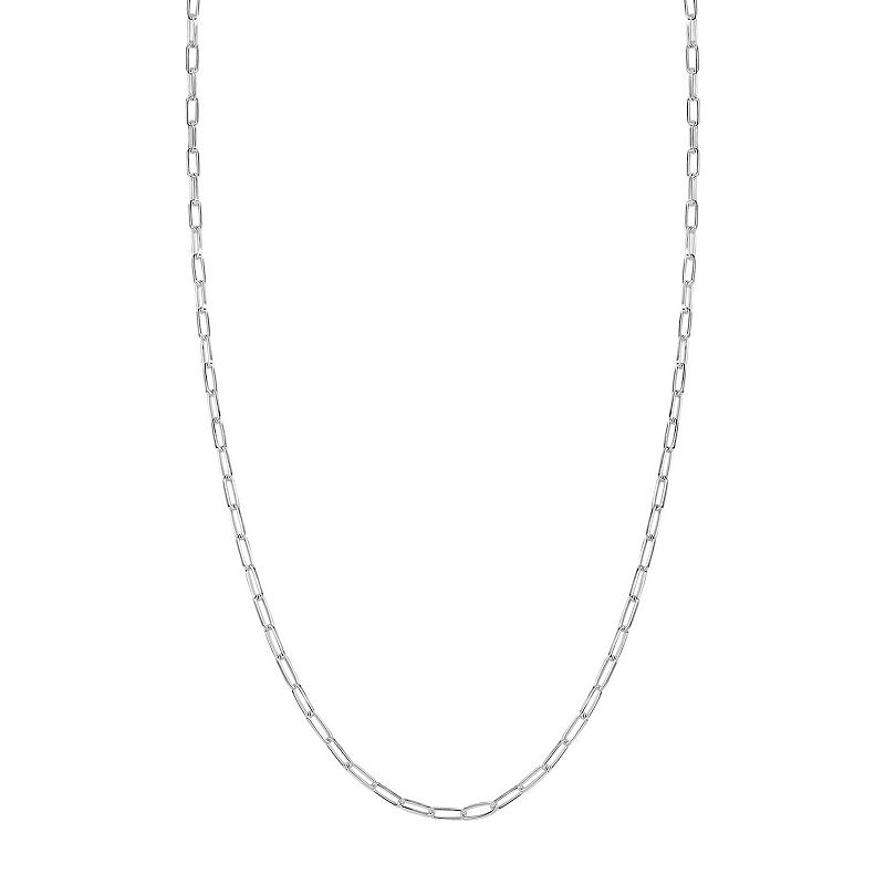 PRIMROSE Sterling Silver Oval link Chain Necklace, Womens, Size: 18