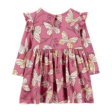Girls Carter's Butterfly Jersey Dress