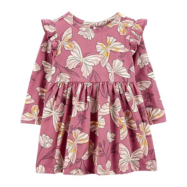 Girls Carter's Butterfly Jersey Dress