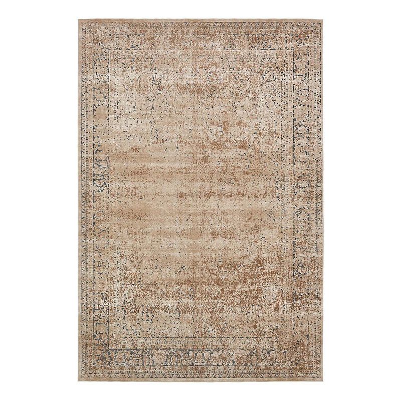 Unique Loom Jefferson Chateau Rug, Beig/Green, 7Ft Sq