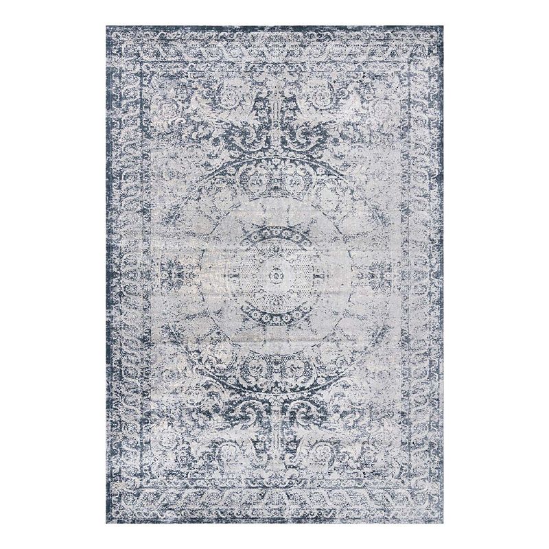 Unique Loom Grant Chateau Rug, Blue, 7Ft Sq