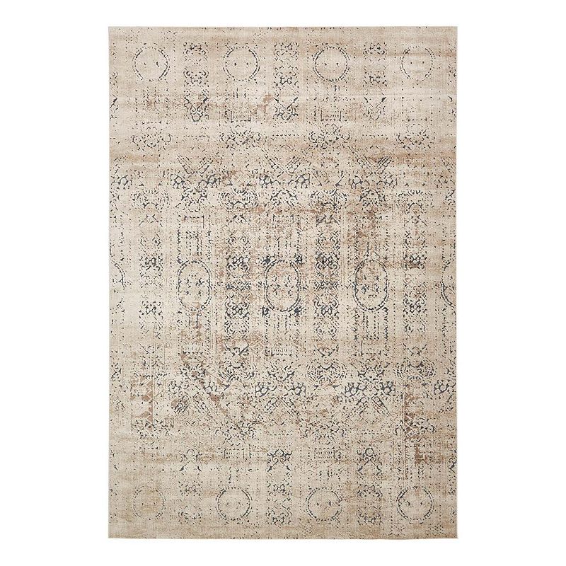 Unique Loom Quincy Chateau Rug, Beig/Green, 7Ft Sq
