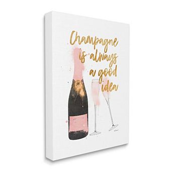 Stupell Home Decor Champagne Good Idea Canvas Wall Art
