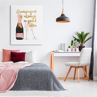 Stupell Home Decor Champagne Good Idea Canvas Wall Art