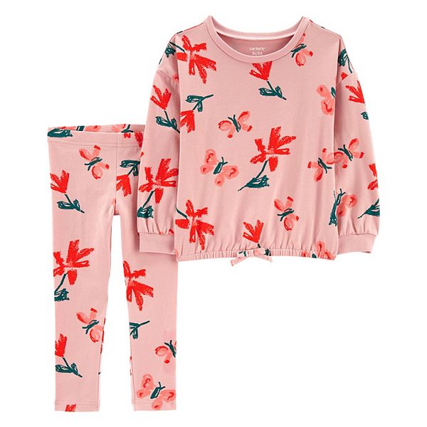 Toddler Girls Carter's Floral Tee & Legging Set