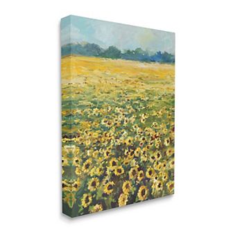 Stupell Home Decor Country Sunflower Field Canvas Wall Art
