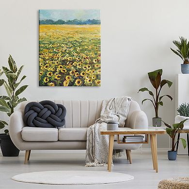 Stupell Home Decor Country Sunflower Field Canvas Wall Art
