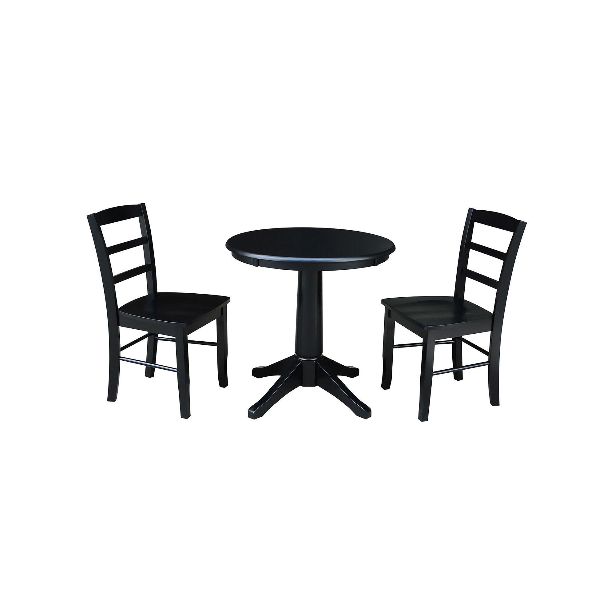 International Concepts Round Pedestal Dining Table & Madrid Chair 3-piece S