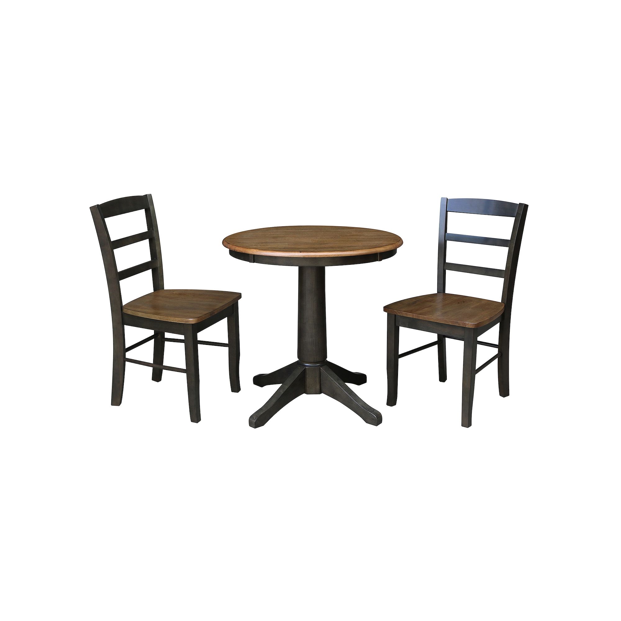 International Concepts Round Pedestal Dining Table & Madrid Chair 3-piece S