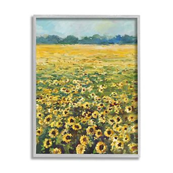 Stupell Home Decor Country Sunflower Field Landscape Framed Wall Art