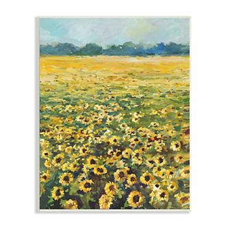 Stupell Home Decor Country Sunflower Field Plaque Wall Art