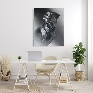 Stupell Home Decor Labrador Dog Portrait Canvas Wall Art