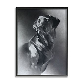 Stupell Home Decor Labrador Dog Portrait Framed Wall Art