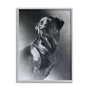 Stupell Home Decor Labrador Dog Portrait Pet Framed Wall Art