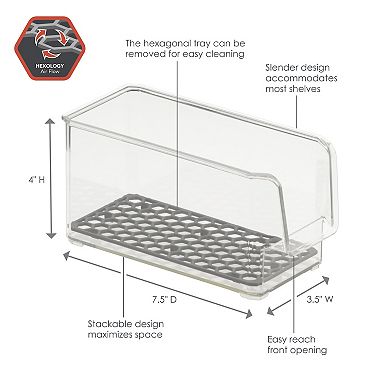 Tovolo HEXA In-Fridge Large Organizer Bin for Refrigerator Storage