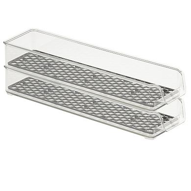 Tovolo HEXA In-Fridge Small Plastic Organizer Bin for Refrigerator Storage