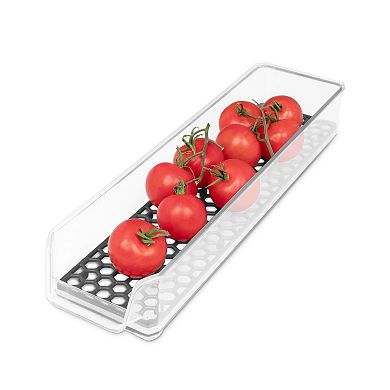 Tovolo HEXA In-Fridge Small Plastic Organizer Bin for Refrigerator Storage