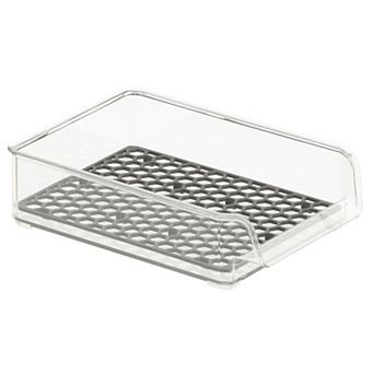 Tovolo HEXA In-Fridge Small Clear Plastic Organizer Bin for Refrigerator Storage
