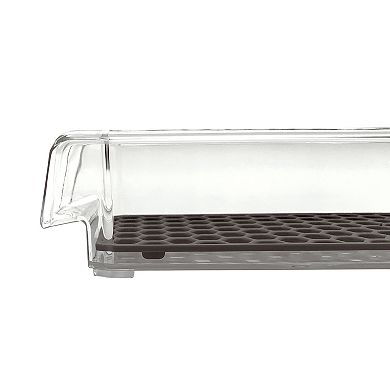 Tovolo HEXA In-Fridge Small Clear Plastic Organizer Bin for Refrigerator Storage