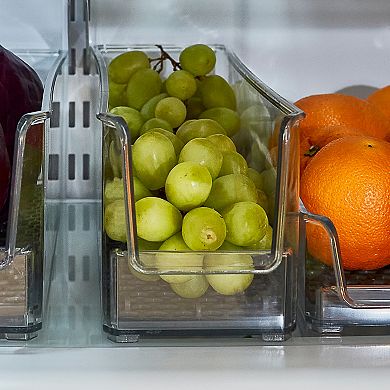 Tovolo HEXA In-Fridge Large Clear Organizer Bin for Refrigerator Storage