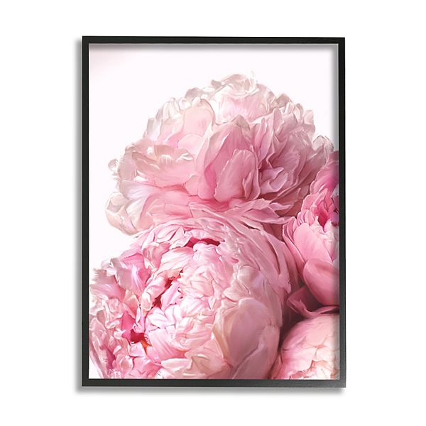 Stupell Home Decor Blush Pink Peonies Framed Wall Art