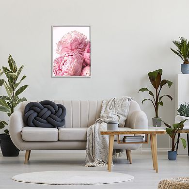 Stupell Home Decor Blush Pink Peonies Florals Framed Wall Art