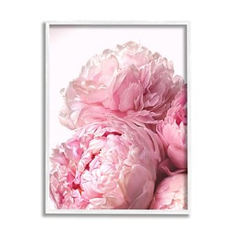 Stupell Home Decor Blush Pink Peonies Blooming Framed Wall Art